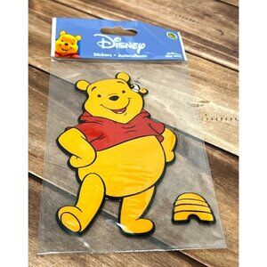 VINTAGE SANDY LION DISNEY PDWSG5 POOH BEAR & BEE HIVE SET OF 4 PUFFY STICKERS